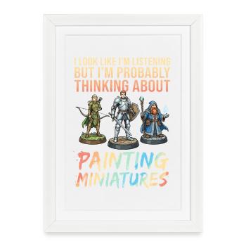 Thinkers painting miniatures - Framed poster (27 × 37 cm) - white - Front