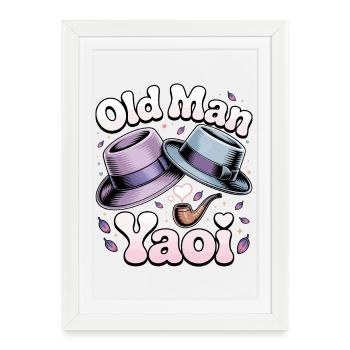 Vieux Yaoi : Pipe des chapeaux - Affiche encadrée (27 × 37 cm) - blanc - Devant