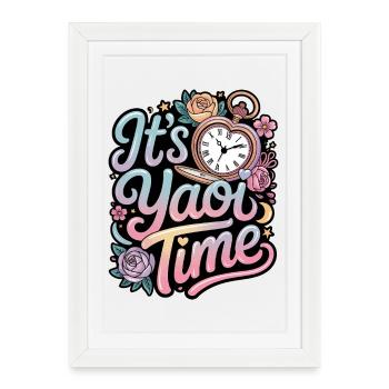 C’est l’heure du Yaoi - Affiche encadrée (27 × 37 cm) - blanc - Devant