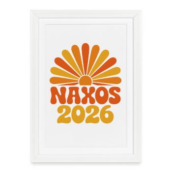 Naxos Sunset 2026 - Framed poster (27 × 37 cm) - white - Front