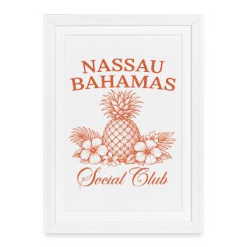 Nassau Bahamas Social Club - Framed poster (27 × 37 cm) - white - Front