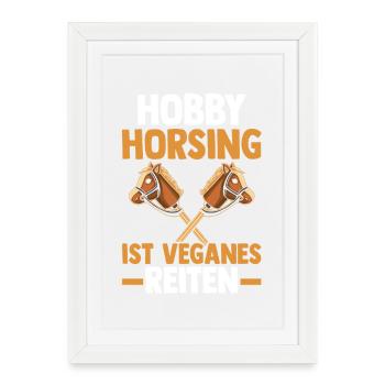 Steckenpferd Cheval de Hobby Cavalier - Affiche encadrée (27 × 37 cm) - blanc - Devant