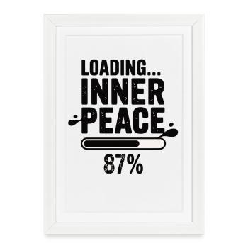 Charge Inner Peace 87 % - Affiche encadrée (27 × 37 cm) - blanc - Devant