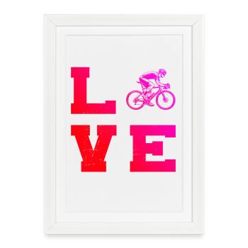 Idée cadeau pour un vélo de route avec vélo de route - Affiche encadrée (27 × 37 cm) - blanc - Devant