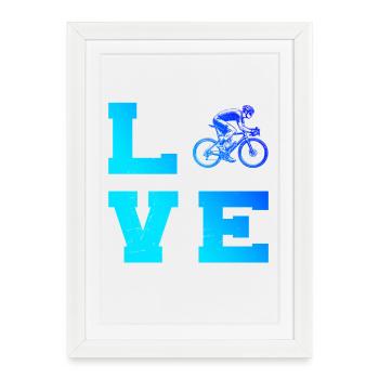 Idée cadeau pour un vélo de route avec vélo de route - Affiche encadrée (27 × 37 cm) - blanc - Devant
