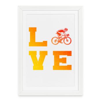 Idée cadeau pour un vélo de route avec vélo de route - Affiche encadrée (27 × 37 cm) - blanc - Devant