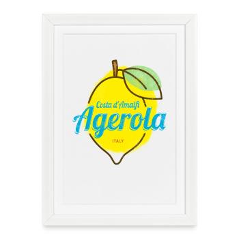 Agerola Costa d'Amalfi Lemon Italy Amalfi Coast - Framed poster (27 × 37 cm) - white - Front