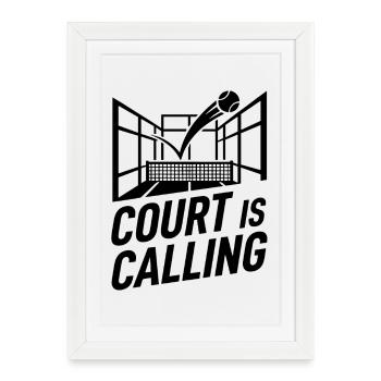 Le Court appelle le tennis de padel un sport de style de vie - Affiche encadrée (27 × 37 cm) - blanc - Devant