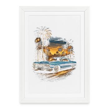 Lowrider Auto - Affiche encadrée (27 × 37 cm) - blanc - Devant