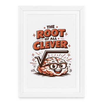 The Root of All Wisdom | Math Teacher Nerd - Framed poster (27 × 37 cm) - white - Front