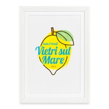 Vietri sul Mare, Costa d'Amalfi, Italy, Amalfi Coast - Framed poster (27 × 37 cm) - white - Front