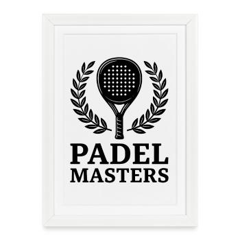 Look du Padel Masters dans le sport professionnel - Affiche encadrée (27 × 37 cm) - blanc - Devant