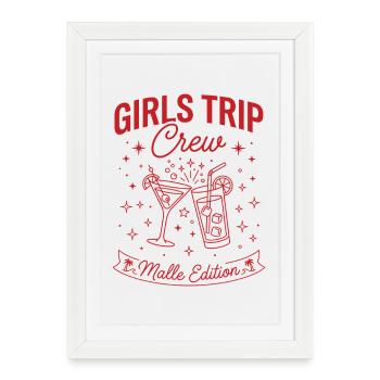 Fête de vacances de la Girls Trip Crew - Affiche encadrée (27 × 37 cm) - blanc - Devant