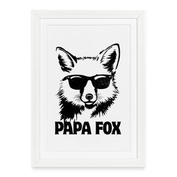 Papa Fox - Fox Father's Day - Framed poster (27 × 37 cm) - white - Front