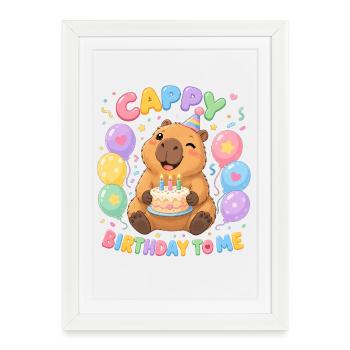Anniversaire, Anniversaire d’enfants, Fête d’anniversaire - Affiche encadrée (27 × 37 cm) - blanc - Devant
