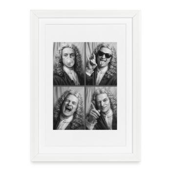 Isaac Newton Photo Strip - Framed poster (27 × 37 cm) - white - Front