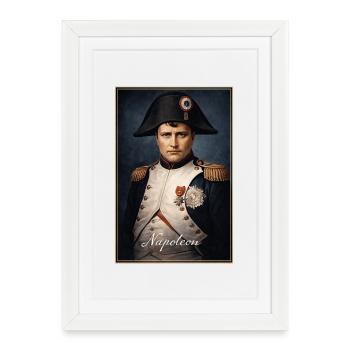Uniforme militaire du portrait de Napoléon - Affiche encadrée (27 × 37 cm) - blanc - Devant