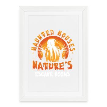 Ghost Hunter Halloween English Saying - Framed poster (27 × 37 cm) - white - Front