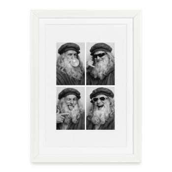 Leonardo da Vinci Collage - Framed poster (27 × 37 cm) - white - Front