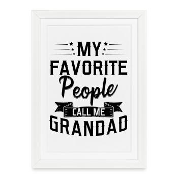 Retired Favorite People Call Me Grandad Retired - Framed poster (27 × 37 cm) - white - Front