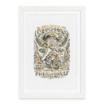 Fairycore Fairy Gothic Mystic Moonchild - Framed poster (27 × 37 cm) - white - Front