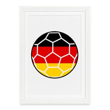 Maillot de supporter de football Allemagne - Affiche encadrée (27 × 37 cm) - blanc - Devant