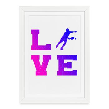 Idée cadeau pour un dresseur de pickleball pour son anniversaire - Affiche encadrée (27 × 37 cm) - blanc - Devant