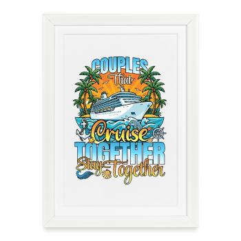 Couples That Cruise Family Vacation Trip Cruising - Framed poster (27 × 37 cm) - white - Front