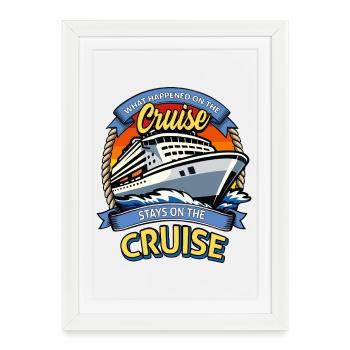 Séjours sur la croisière Voyage de vacances en famille Croisière - Affiche encadrée (27 × 37 cm) - blanc - Devant