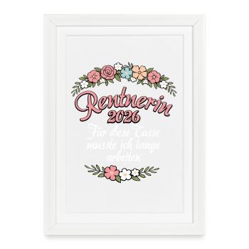 Pension | Pensioner 2026 | Retirement Pension - Framed poster (27 × 37 cm) - white - Front