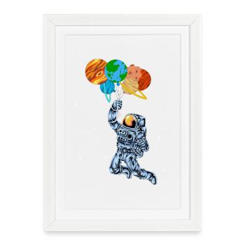 Maillot des Ballons de la planète Astronaute - Affiche encadrée (27 × 37 cm) - blanc - Devant