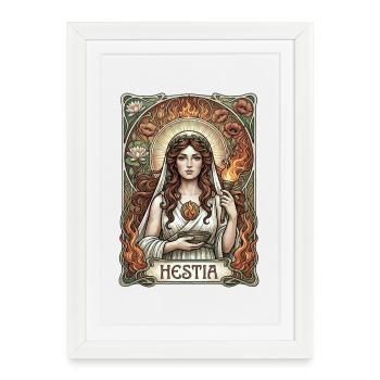Hestia Tarot Card - Framed poster (27 × 37 cm) - white - Front