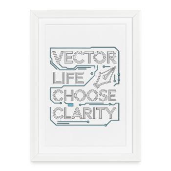 Logo Designer Vector Life Choose Brand Designer - Framed poster (27 × 37 cm) - white - Front