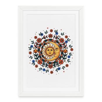 Litha Pagan Solstice d’été Midsommar - Affiche encadrée (27 × 37 cm) - blanc - Devant
