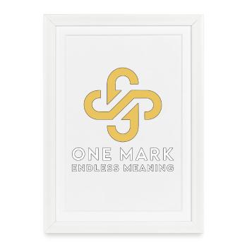 Designer de logos One Mark Endless Graphiste - Affiche encadrée (27 × 37 cm) - blanc - Devant