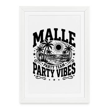 Ambiance de fête Malle - Affiche encadrée (27 × 37 cm) - blanc - Devant