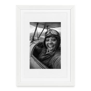 Bessie Coleman Selfie - Affiche encadrée (27 × 37 cm) - blanc - Devant