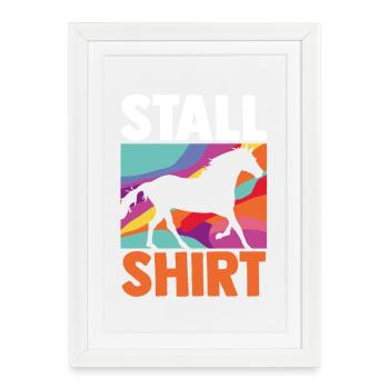 Équitation Amateurs de chevaux Écuries à cheval Chevaux - Affiche encadrée (27 × 37 cm) - blanc - Devant
