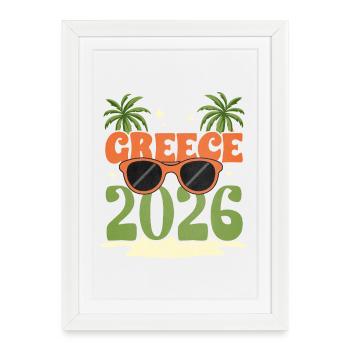 Grèce 2026 - Affiche encadrée (27 × 37 cm) - blanc - Devant