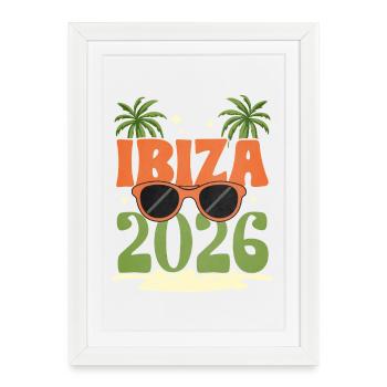 Ibiza 2026 - Affiche encadrée (27 × 37 cm) - blanc - Devant