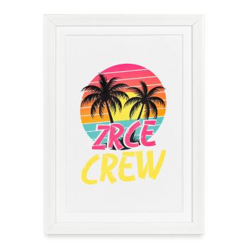 Zrce Party Crew - Framed poster (27 × 37 cm) - white - Front
