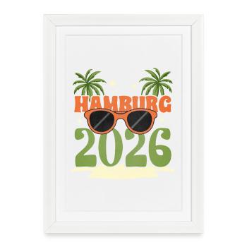 Hambourg 2026 - Affiche encadrée (27 × 37 cm) - blanc - Devant