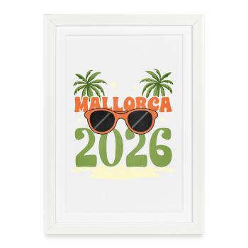 Mallorca 2026 - Framed poster (27 × 37 cm) - white - Front