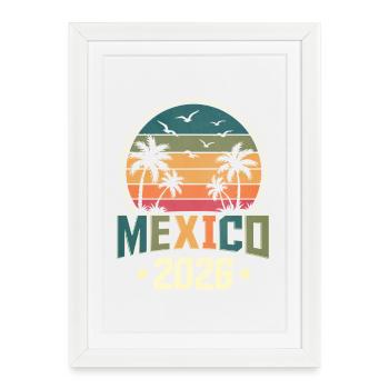 Mexique 2026 - Affiche encadrée (27 × 37 cm) - blanc - Devant