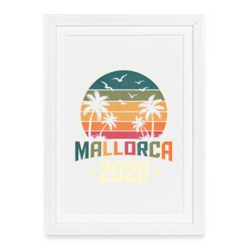 Mallorca 2026 - Framed poster (27 × 37 cm) - white - Front