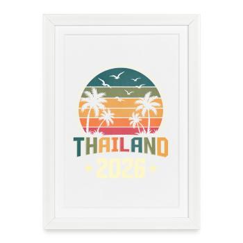 Thaïlande 2026 - Affiche encadrée (27 × 37 cm) - blanc - Devant