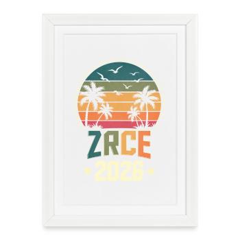 Zrce Party 2026 - Affiche encadrée (27 × 37 cm) - blanc - Devant