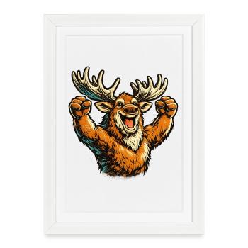 Le Woose se réjouit - Affiche encadrée (27 × 37 cm) - blanc - Devant