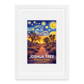 Joshua Tree National Park, California - Framed poster (27 × 37 cm) - white - Front