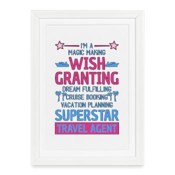 Planification de vacances en famille Voyage de croisière - Affiche encadrée (27 × 37 cm) - blanc - Devant